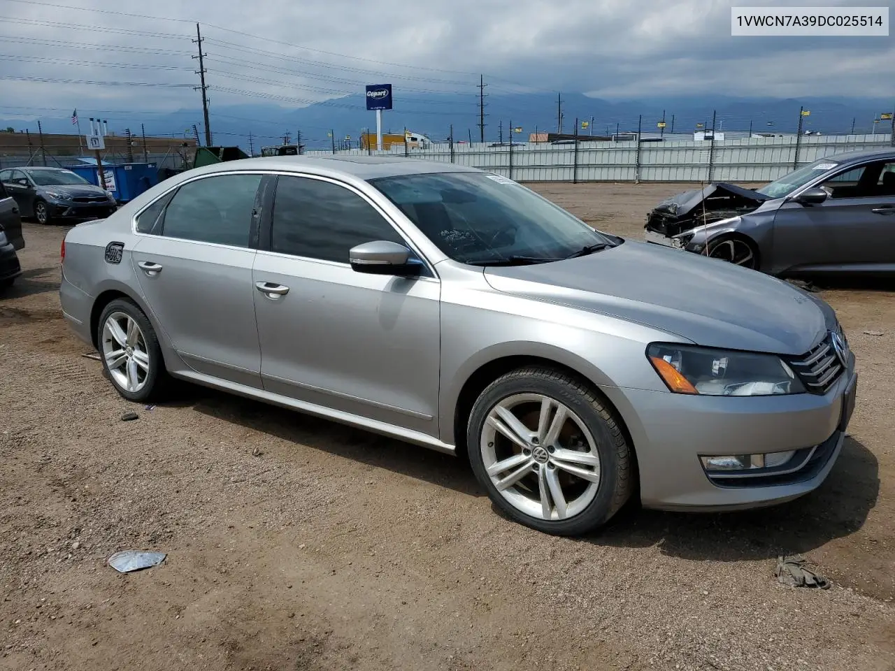 2013 Volkswagen Passat Sel VIN: 1VWCN7A39DC025514 Lot: 62966565