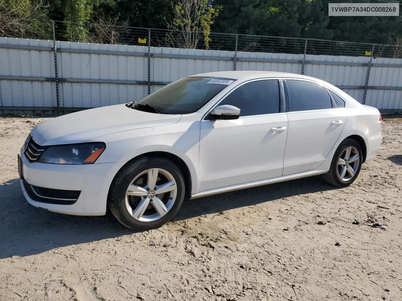 2013 Volkswagen Passat Se VIN: 1VWBP7A34DC008268 Lot: 63002035