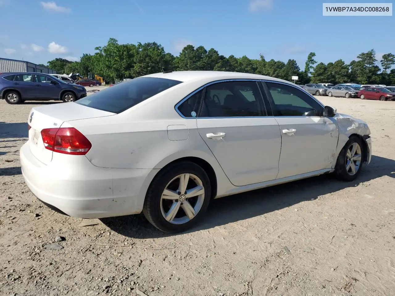 2013 Volkswagen Passat Se VIN: 1VWBP7A34DC008268 Lot: 63002035