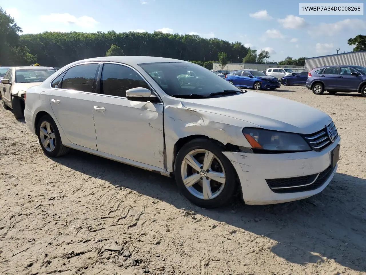 2013 Volkswagen Passat Se VIN: 1VWBP7A34DC008268 Lot: 63002035