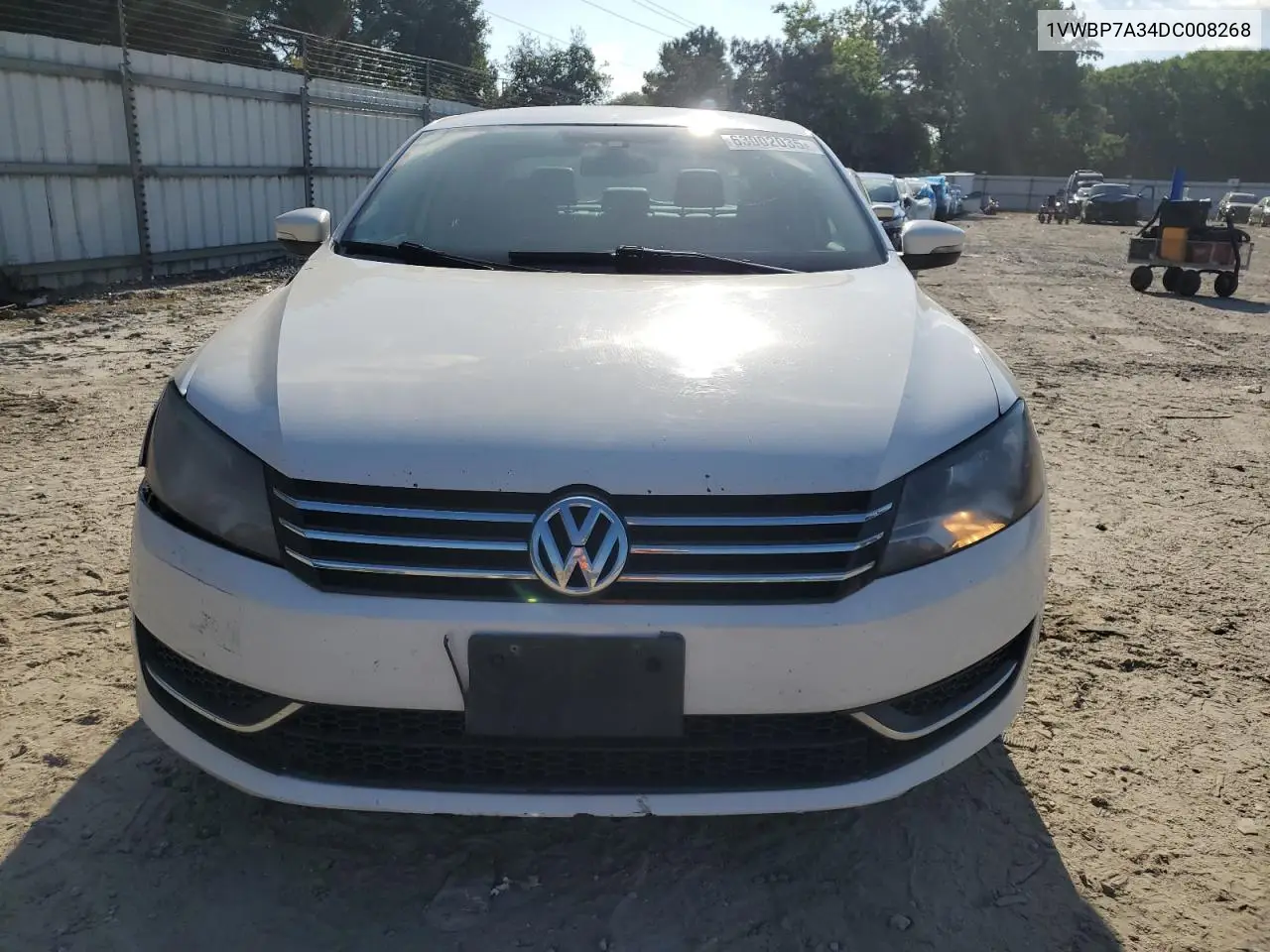 2013 Volkswagen Passat Se VIN: 1VWBP7A34DC008268 Lot: 63002035