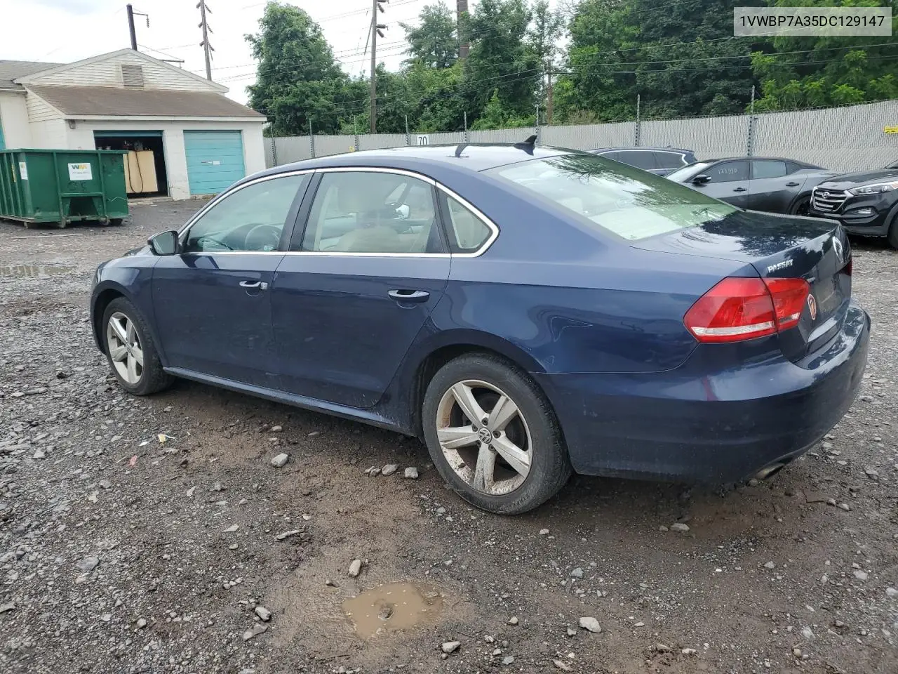 2013 Volkswagen Passat Se VIN: 1VWBP7A35DC129147 Lot: 63046835