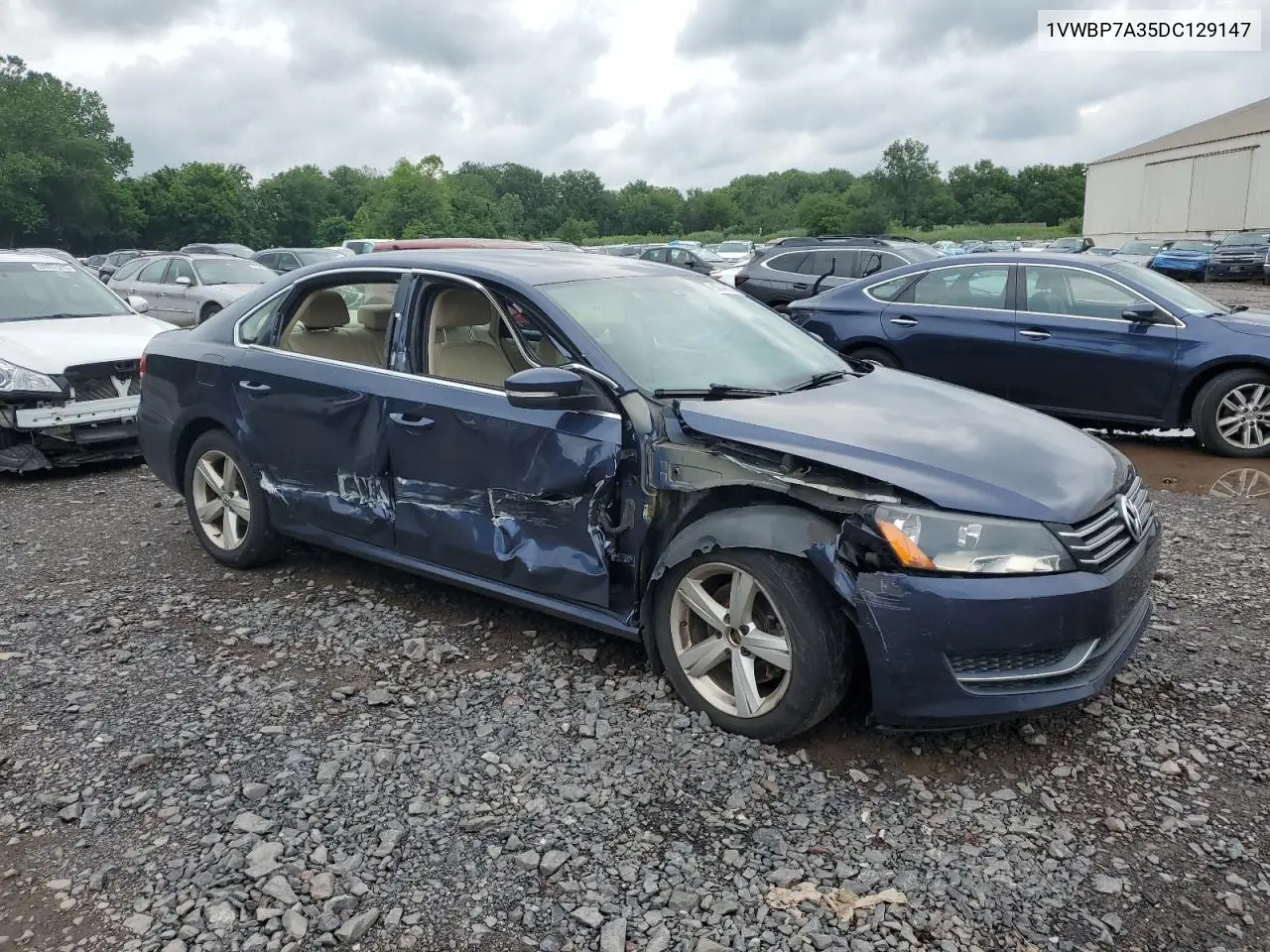 2013 Volkswagen Passat Se VIN: 1VWBP7A35DC129147 Lot: 63046835