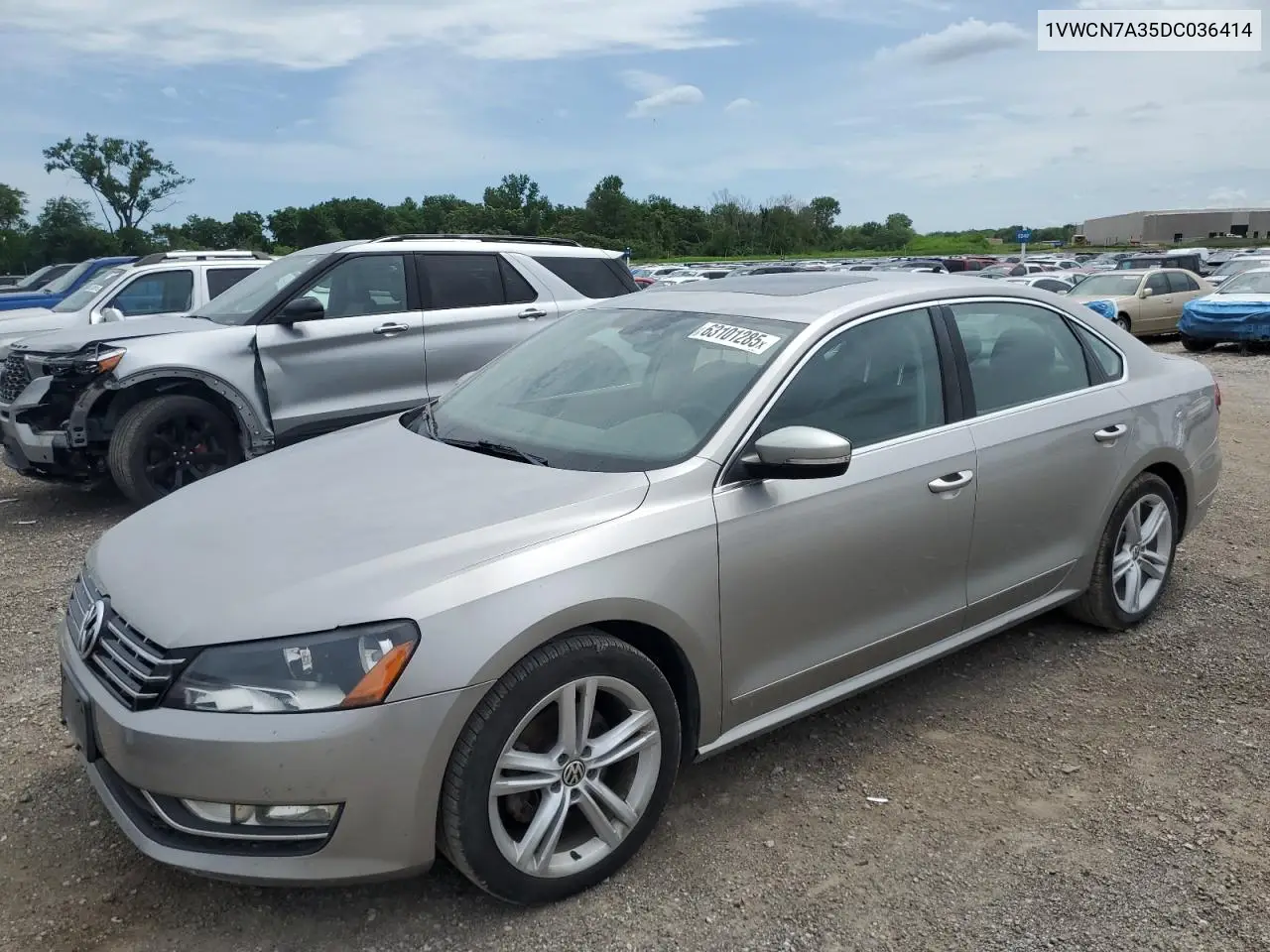 2013 Volkswagen Passat Sel VIN: 1VWCN7A35DC036414 Lot: 63101285