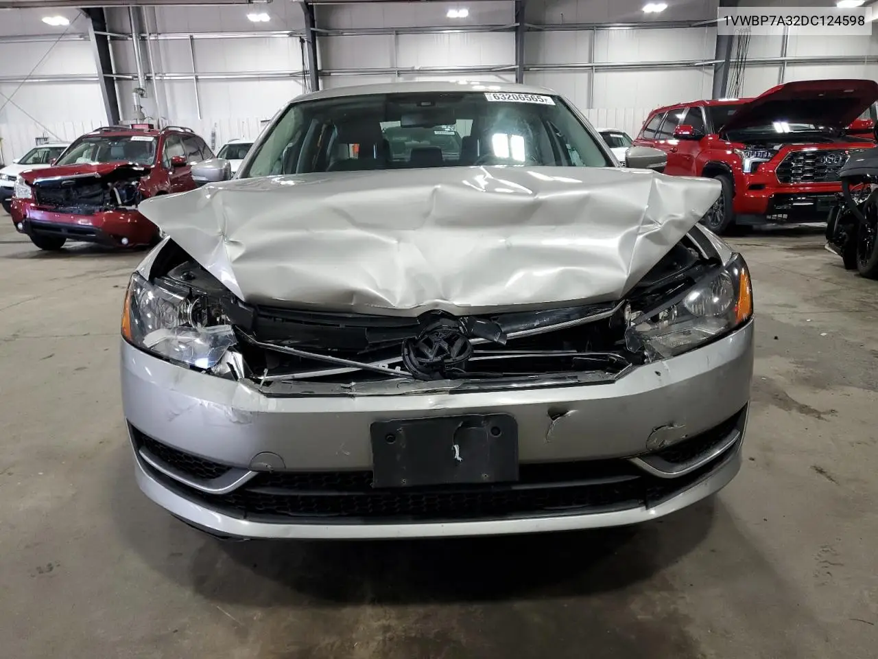 2013 Volkswagen Passat Se VIN: 1VWBP7A32DC124598 Lot: 63206565