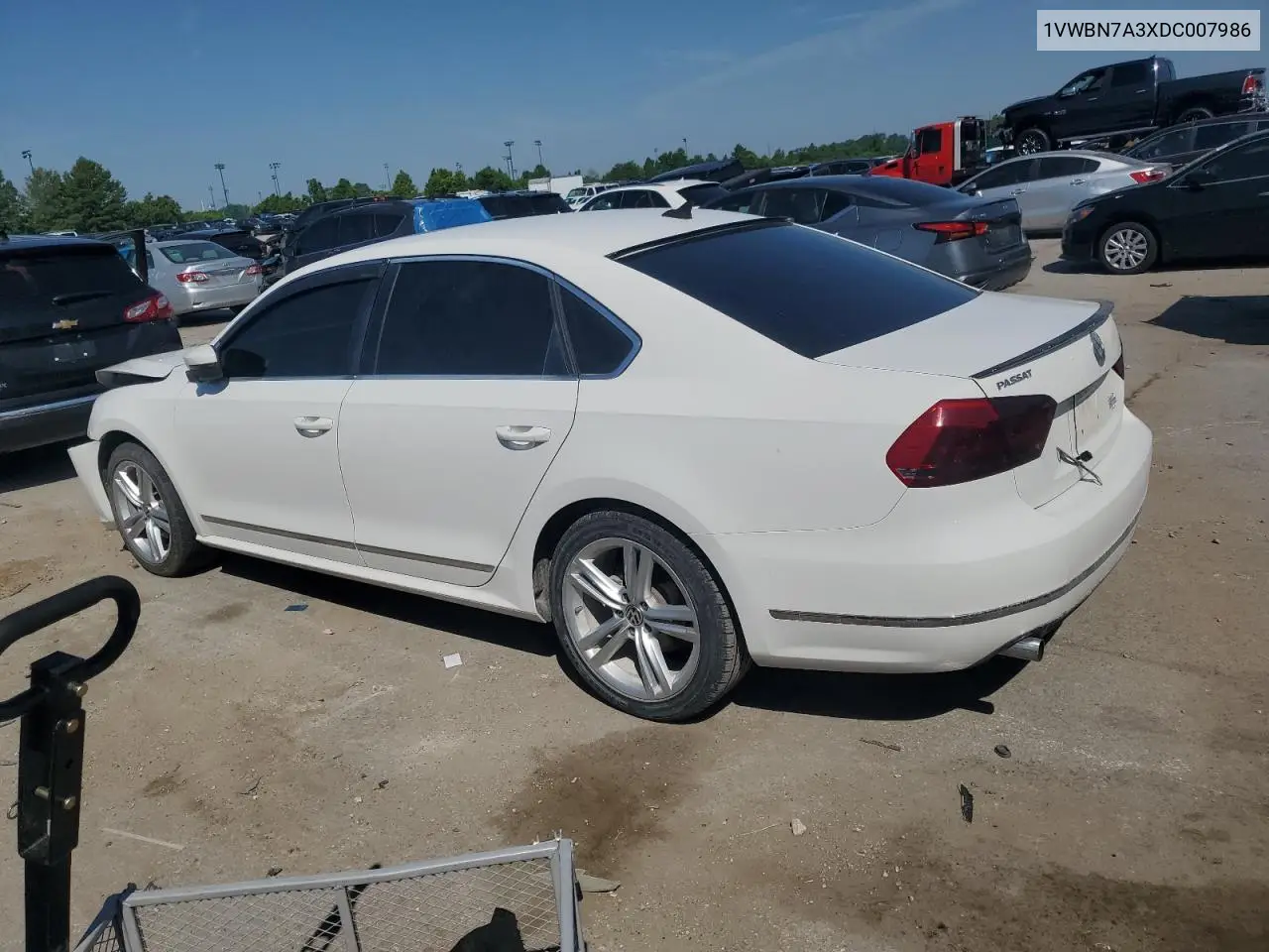 2013 Volkswagen Passat Se VIN: 1VWBN7A3XDC007986 Lot: 63303435