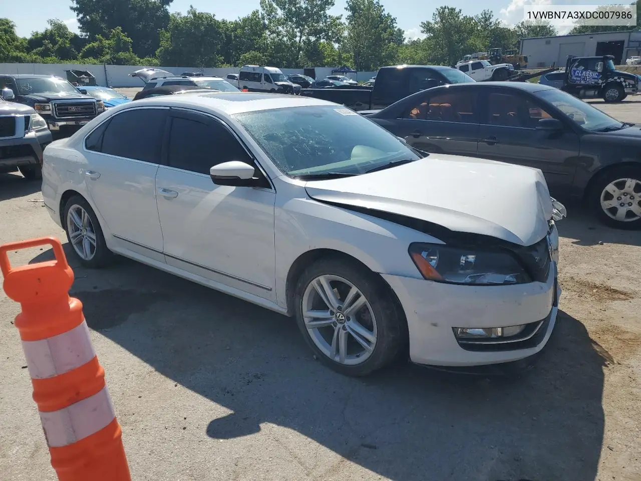 2013 Volkswagen Passat Se VIN: 1VWBN7A3XDC007986 Lot: 63303435