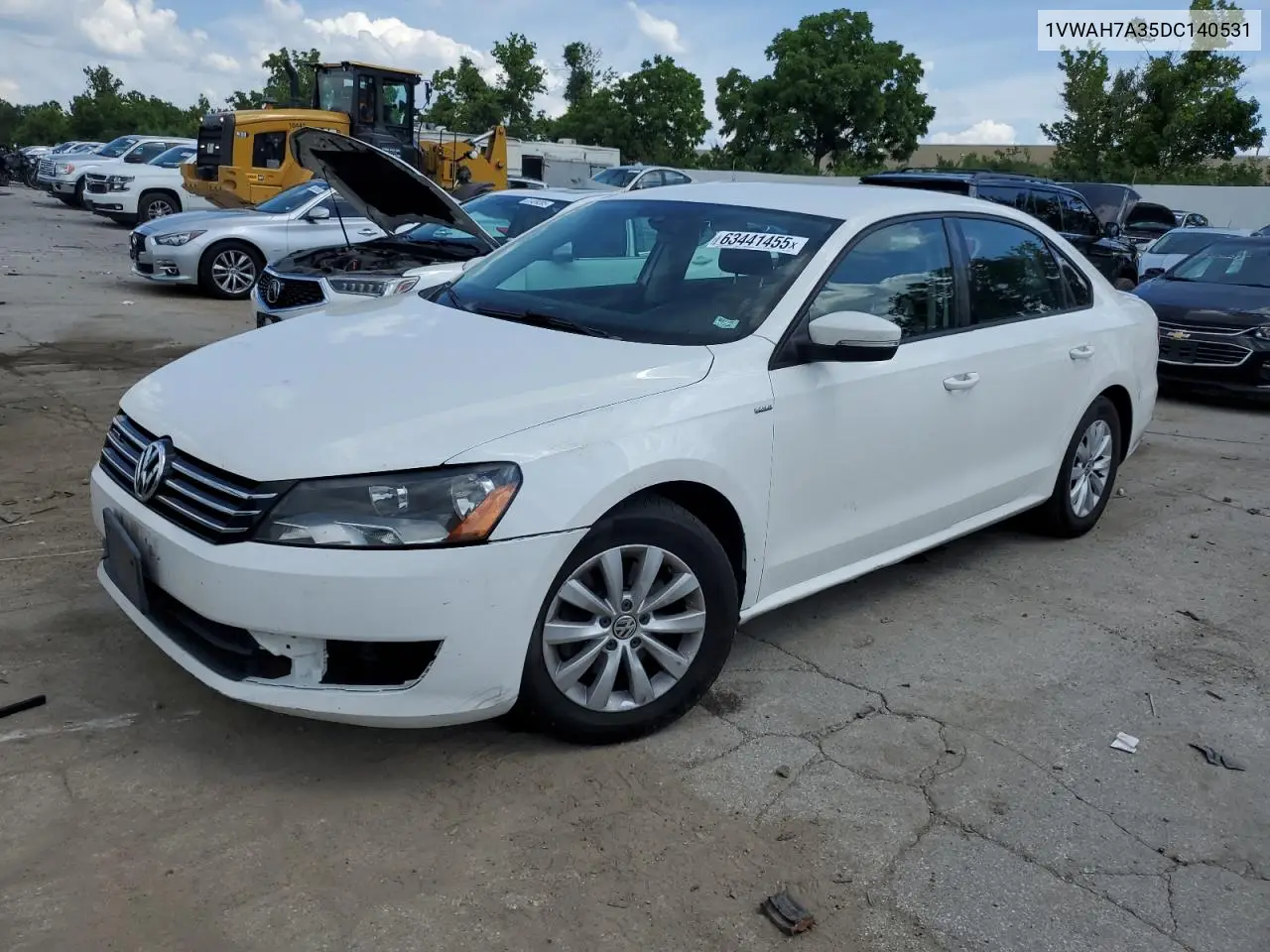 2013 Volkswagen Passat S VIN: 1VWAH7A35DC140531 Lot: 63441455