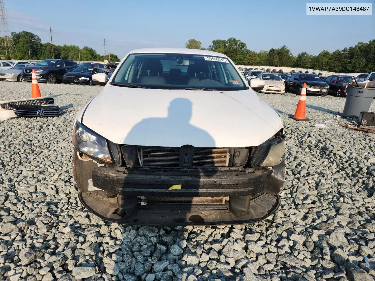 2013 Volkswagen Passat S VIN: 1VWAP7A39DC148487 Lot: 63655245