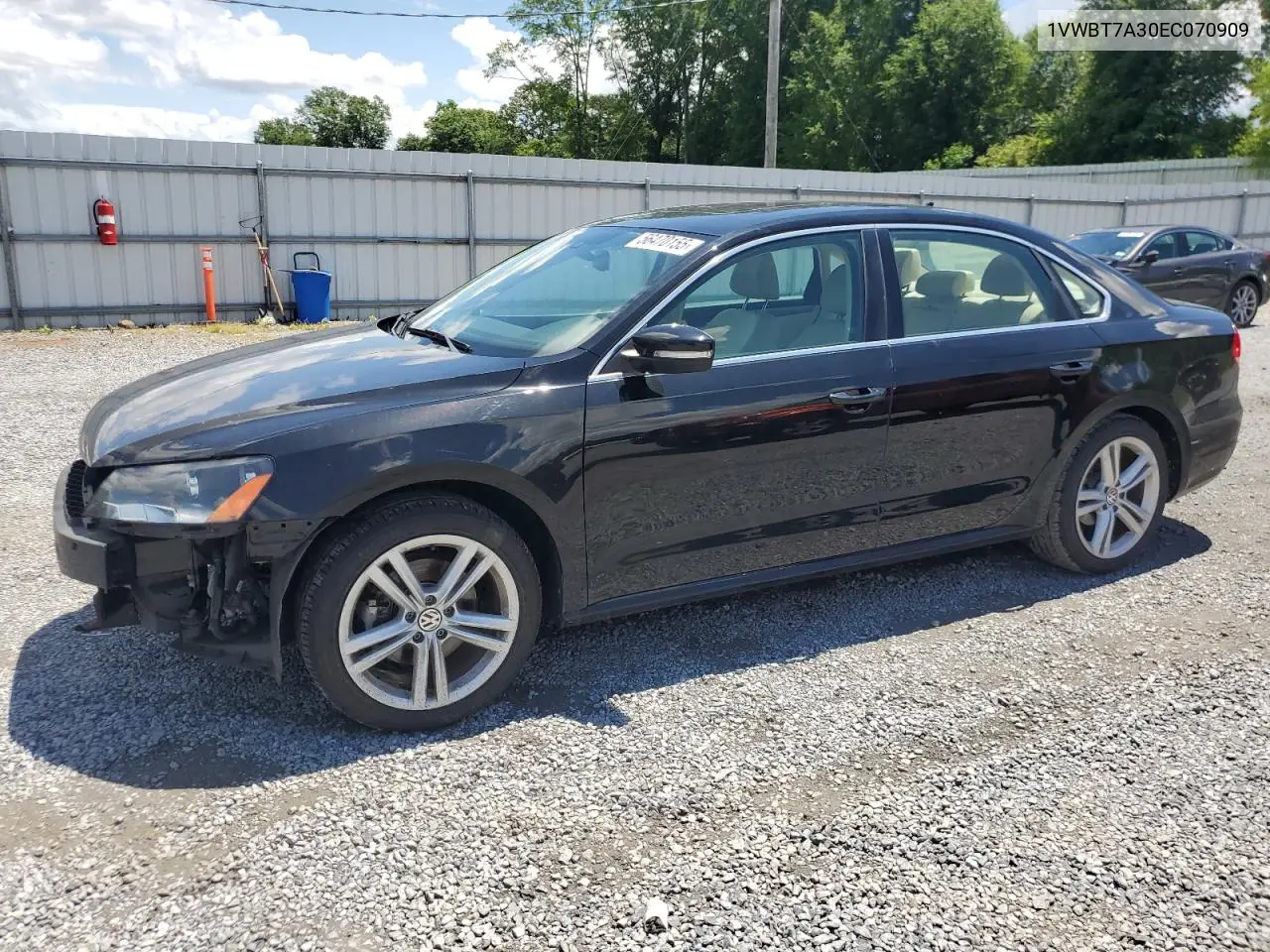 2014 Volkswagen Passat Se VIN: 1VWBT7A30EC070909 Lot: 56470155