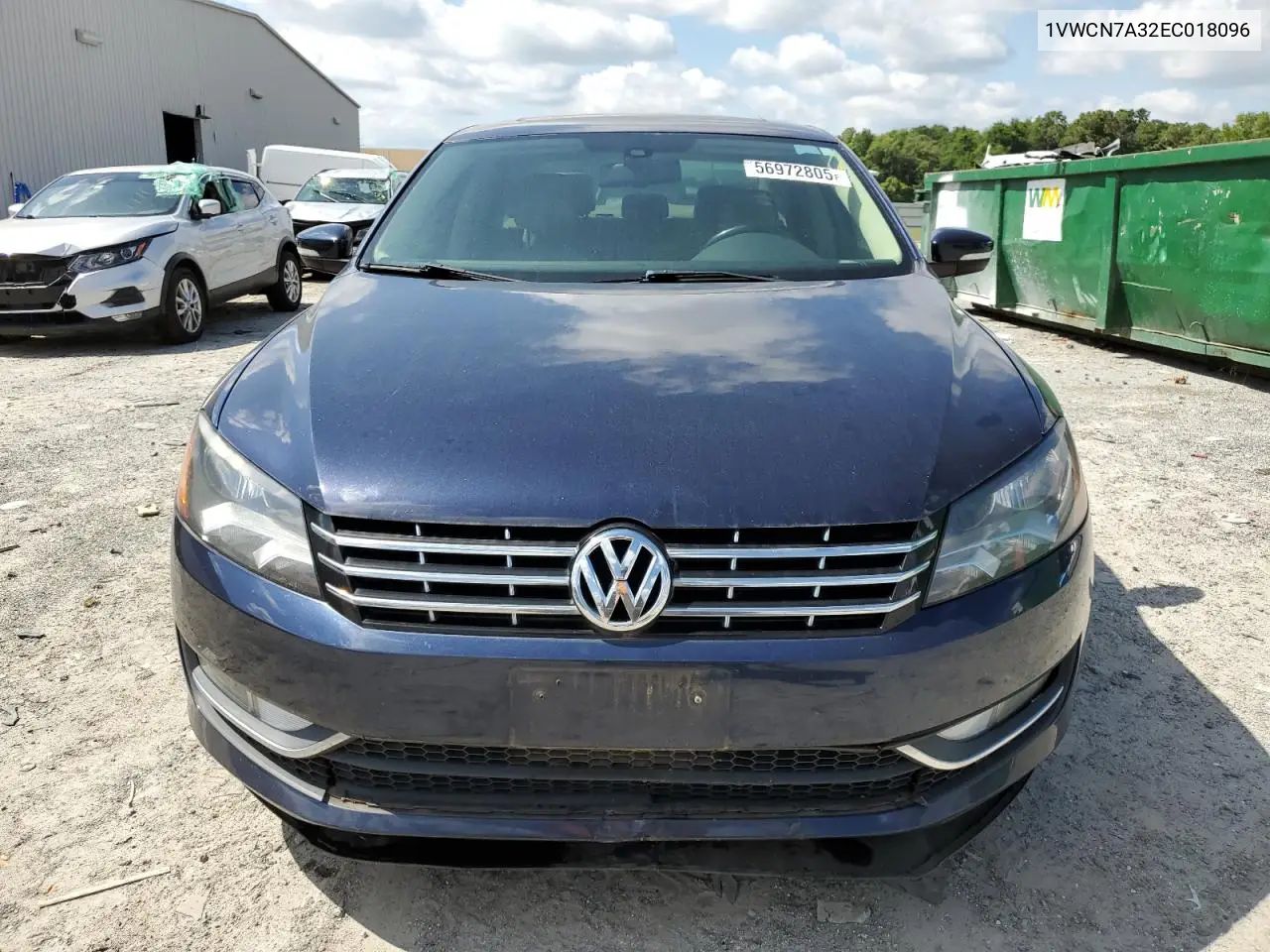2014 Volkswagen Passat Sel VIN: 1VWCN7A32EC018096 Lot: 56972805