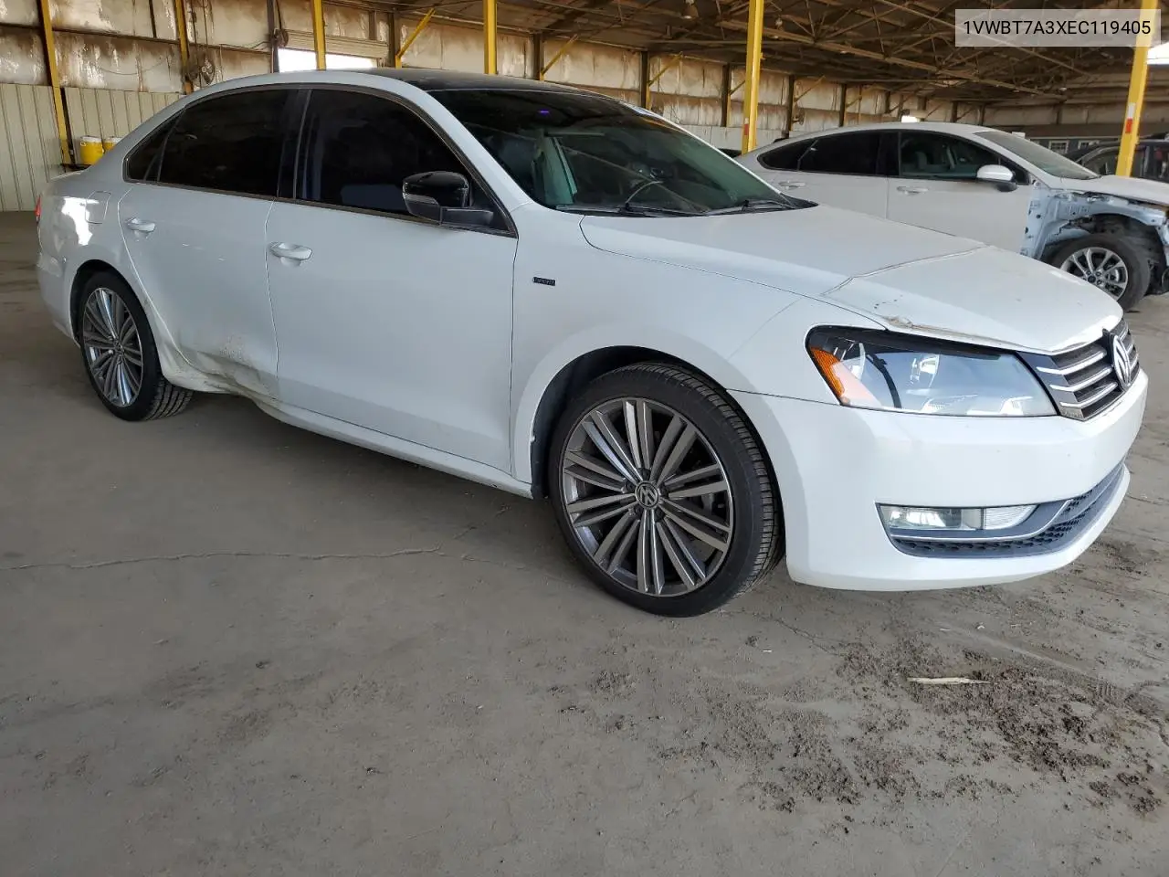2014 Volkswagen Passat Se VIN: 1VWBT7A3XEC119405 Lot: 61809025
