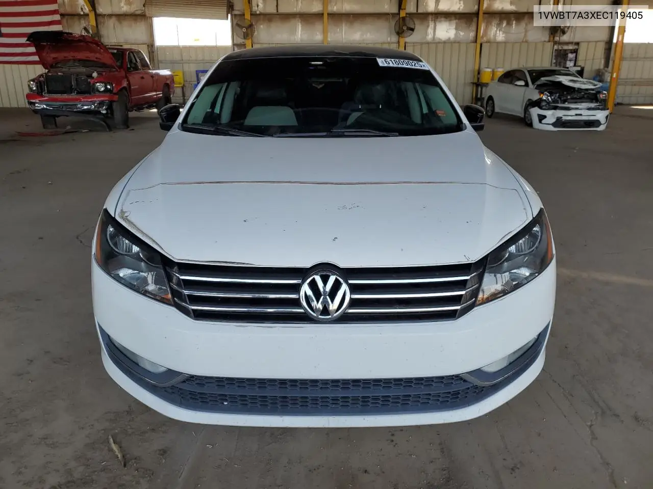 2014 Volkswagen Passat Se VIN: 1VWBT7A3XEC119405 Lot: 61809025