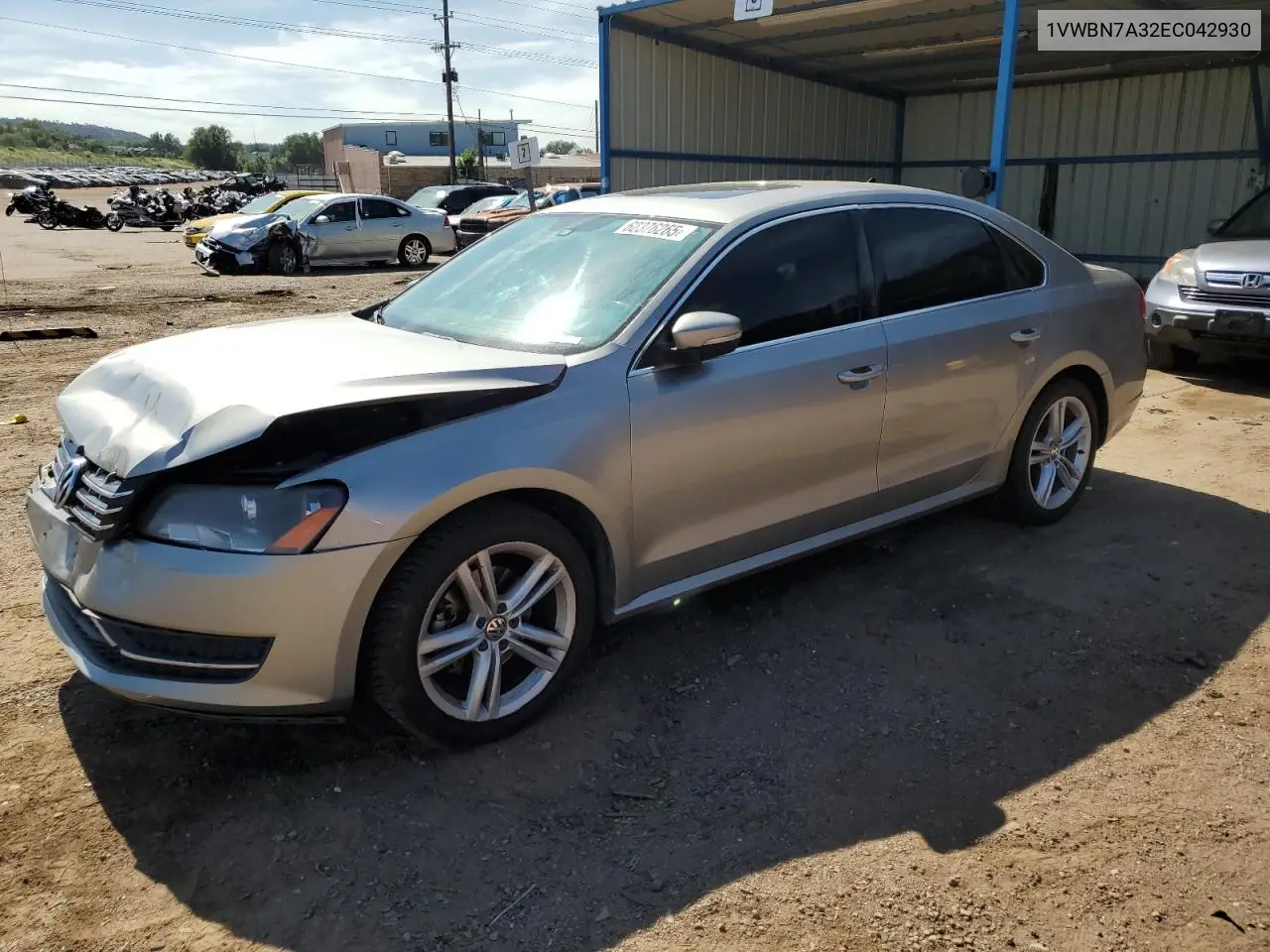 2014 Volkswagen Passat Se VIN: 1VWBN7A32EC042930 Lot: 62376265