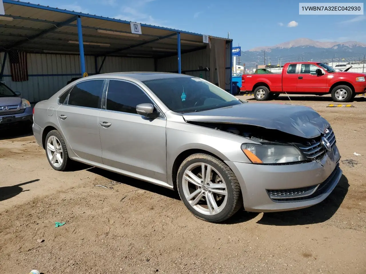 2014 Volkswagen Passat Se VIN: 1VWBN7A32EC042930 Lot: 62376265