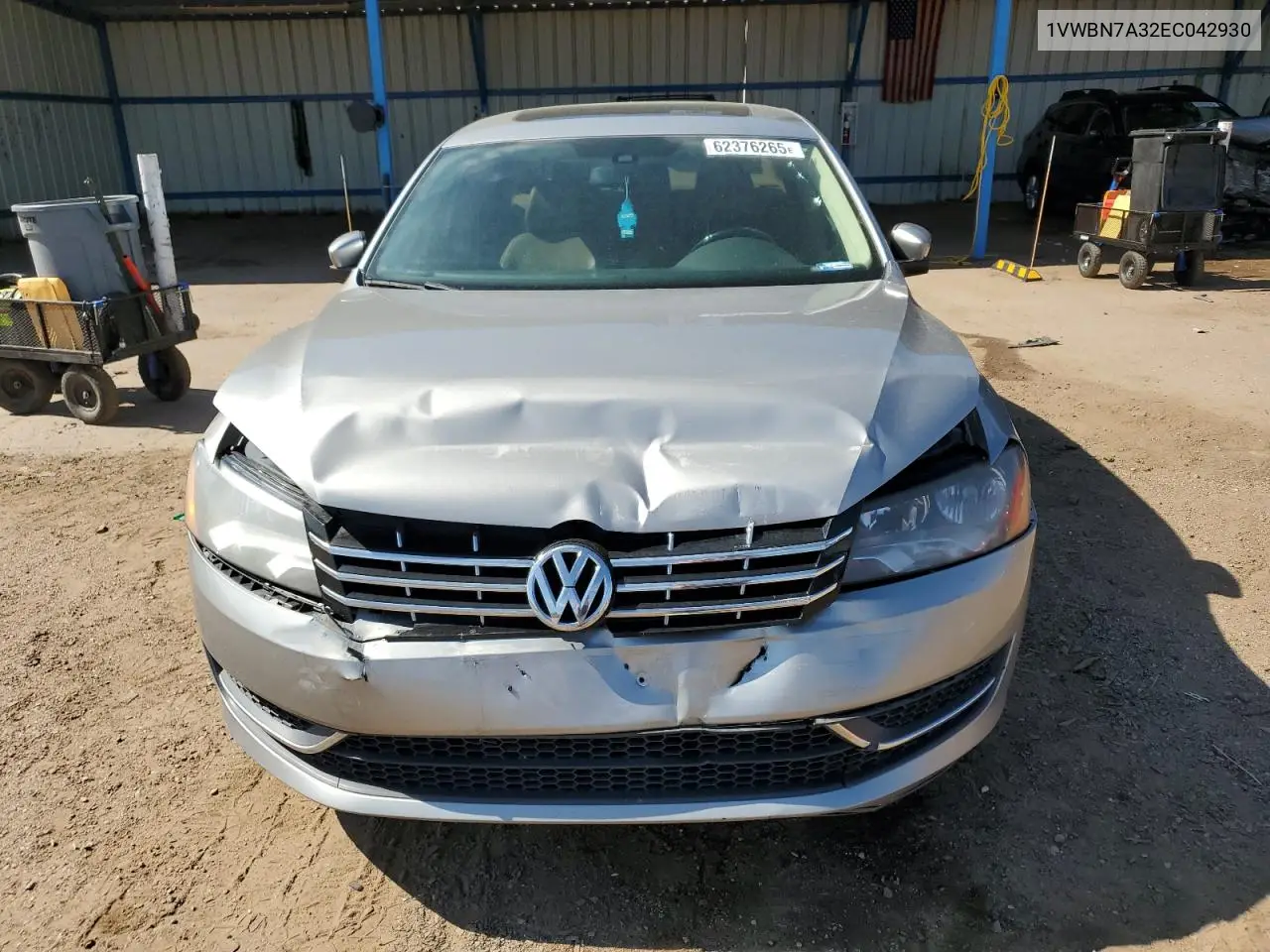 2014 Volkswagen Passat Se VIN: 1VWBN7A32EC042930 Lot: 62376265