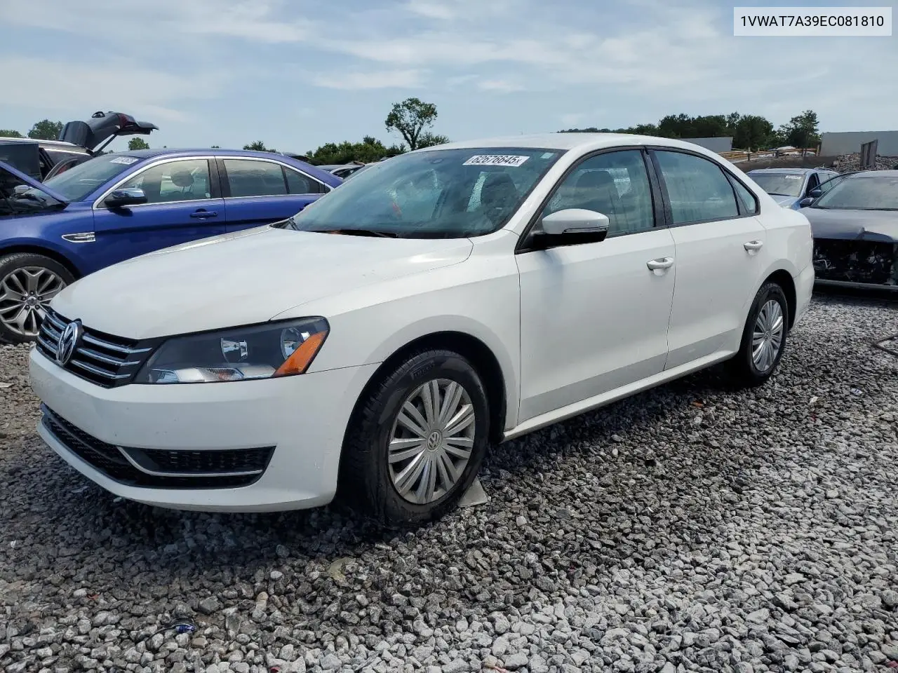 2014 Volkswagen Passat S VIN: 1VWAT7A39EC081810 Lot: 62676645