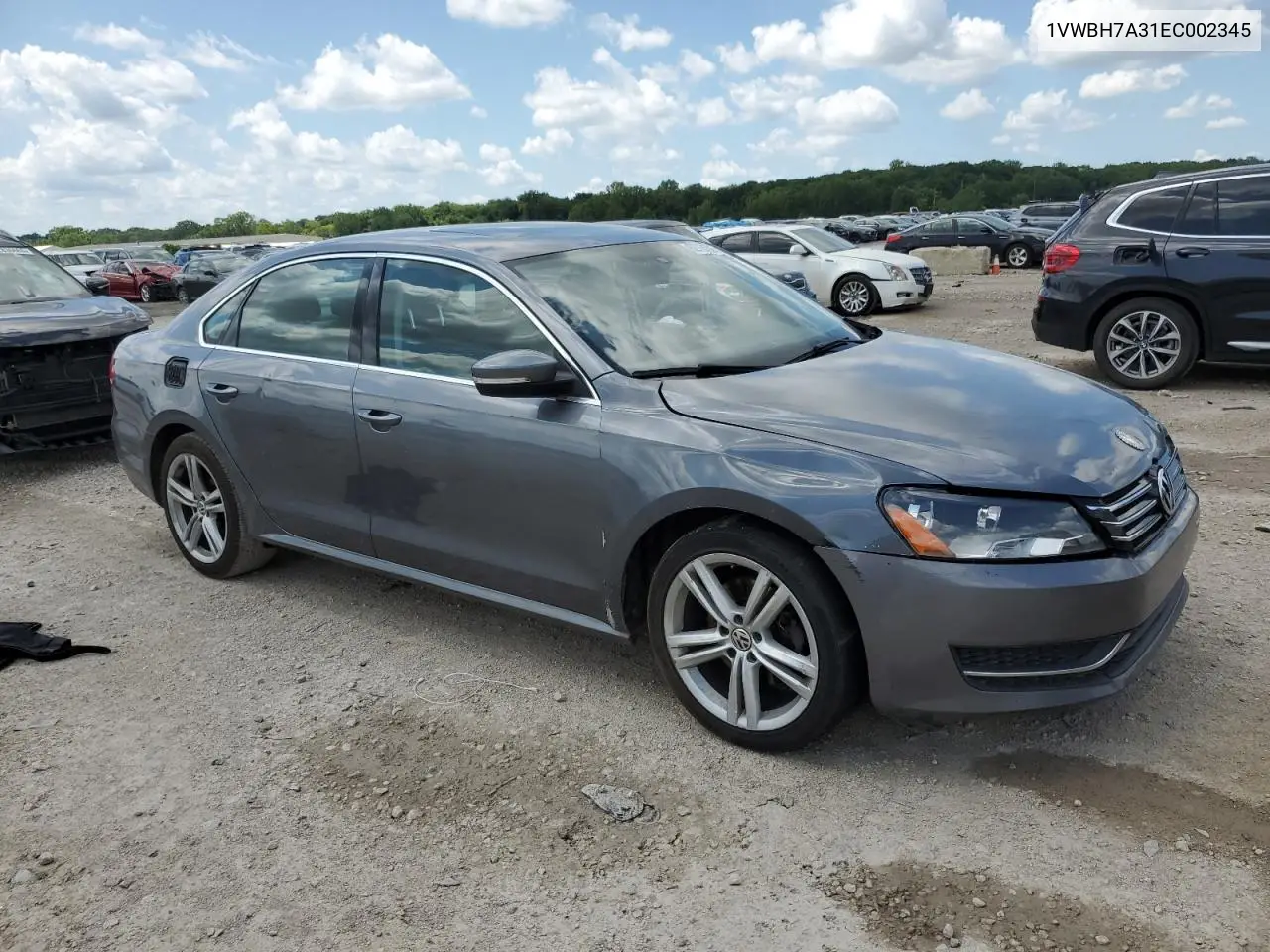 2014 Volkswagen Passat Se VIN: 1VWBH7A31EC002345 Lot: 62750305
