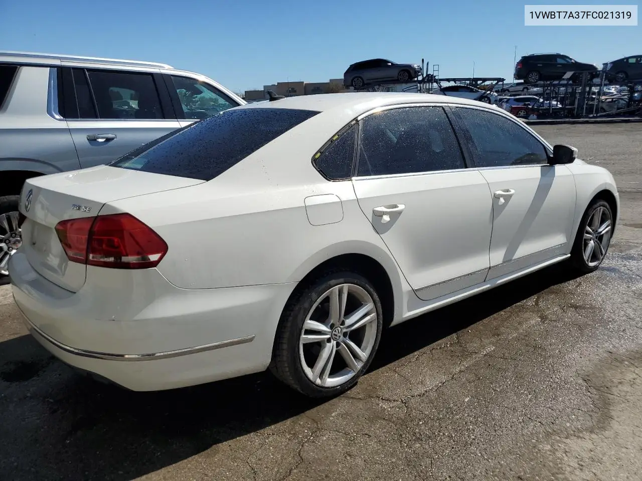 2015 Volkswagen Passat Se VIN: 1VWBT7A37FC021319 Lot: 49633855