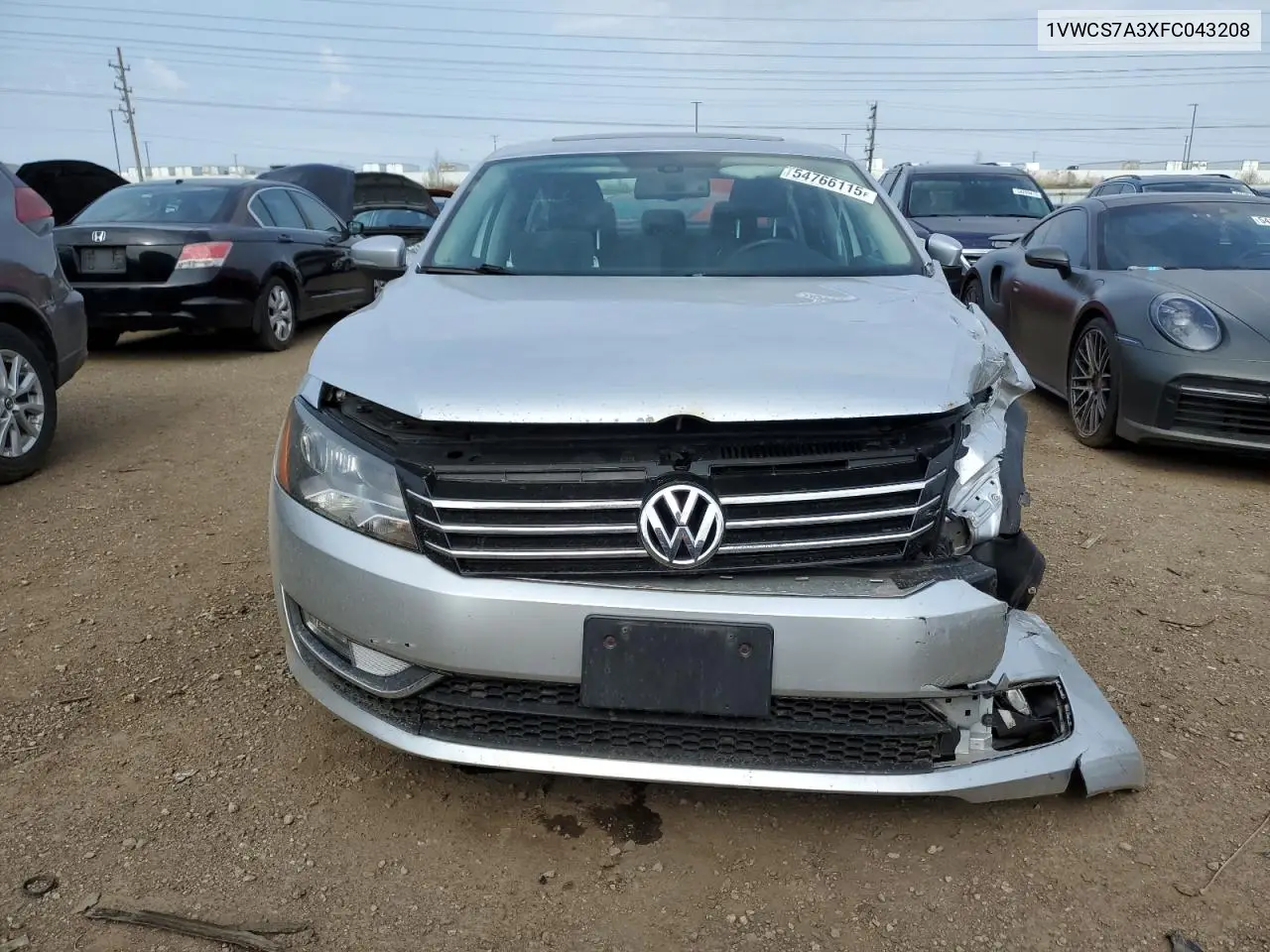2015 Volkswagen Passat Sel VIN: 1VWCS7A3XFC043208 Lot: 54766115