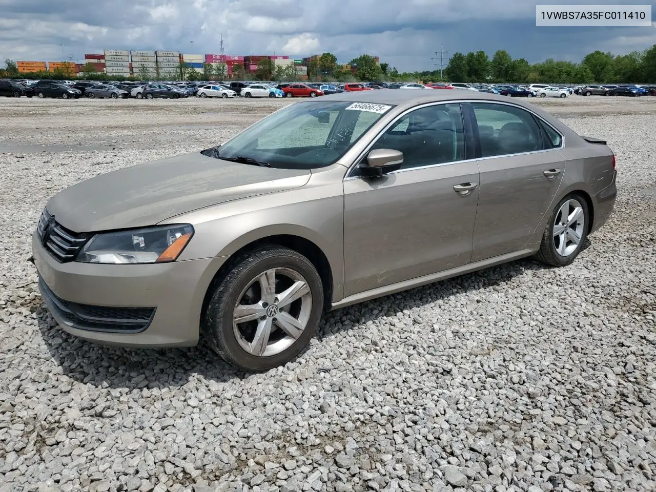 2015 Volkswagen Passat Se VIN: 1VWBS7A35FC011410 Lot: 56466675