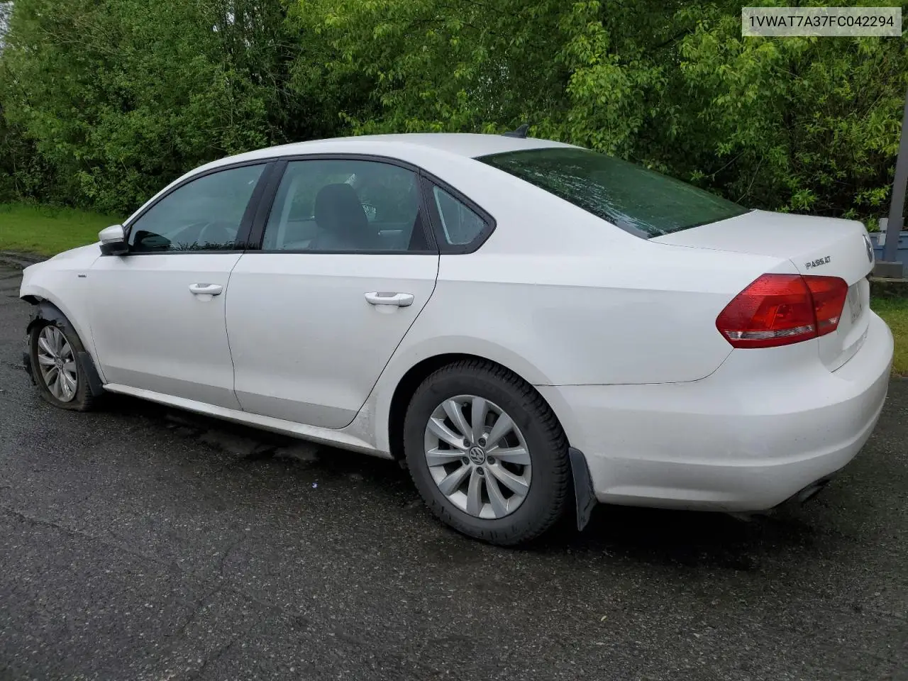 2015 Volkswagen Passat S VIN: 1VWAT7A37FC042294 Lot: 56755805