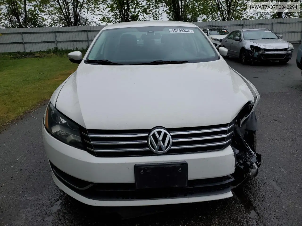 2015 Volkswagen Passat S VIN: 1VWAT7A37FC042294 Lot: 56755805