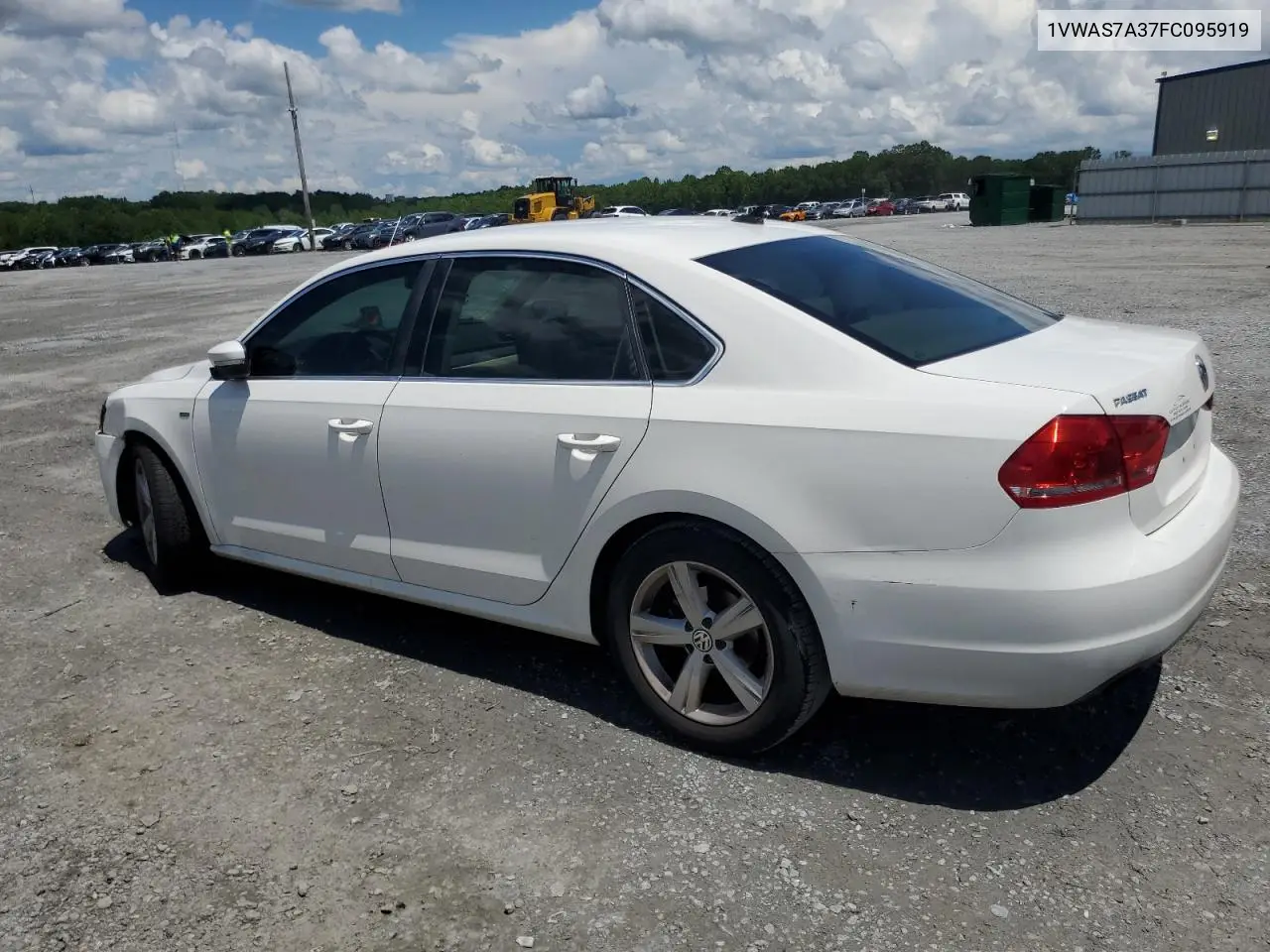 2015 Volkswagen Passat S VIN: 1VWAS7A37FC095919 Lot: 56903585