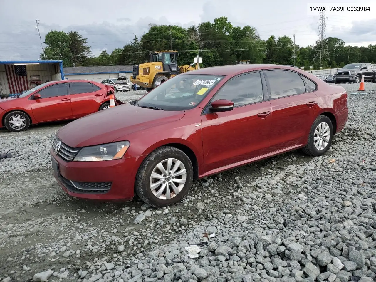 2015 Volkswagen Passat S VIN: 1VWAT7A39FC033984 Lot: 57072865
