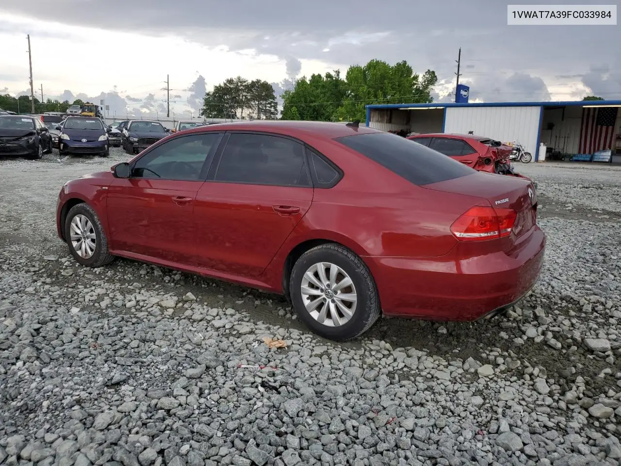2015 Volkswagen Passat S VIN: 1VWAT7A39FC033984 Lot: 57072865