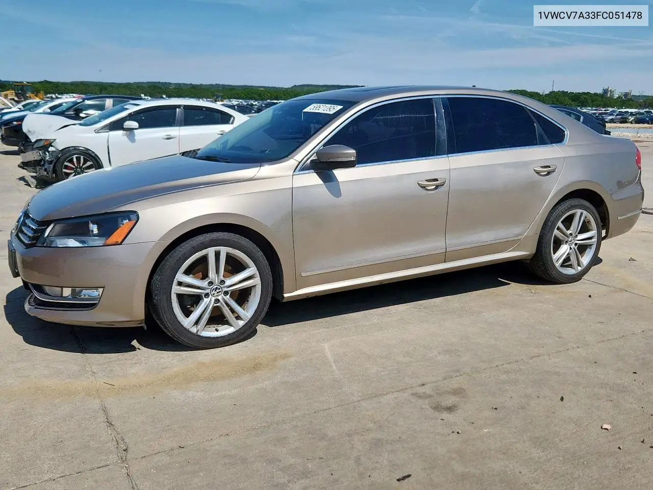 2015 Volkswagen Passat Sel VIN: 1VWCV7A33FC051478 Lot: 58621395