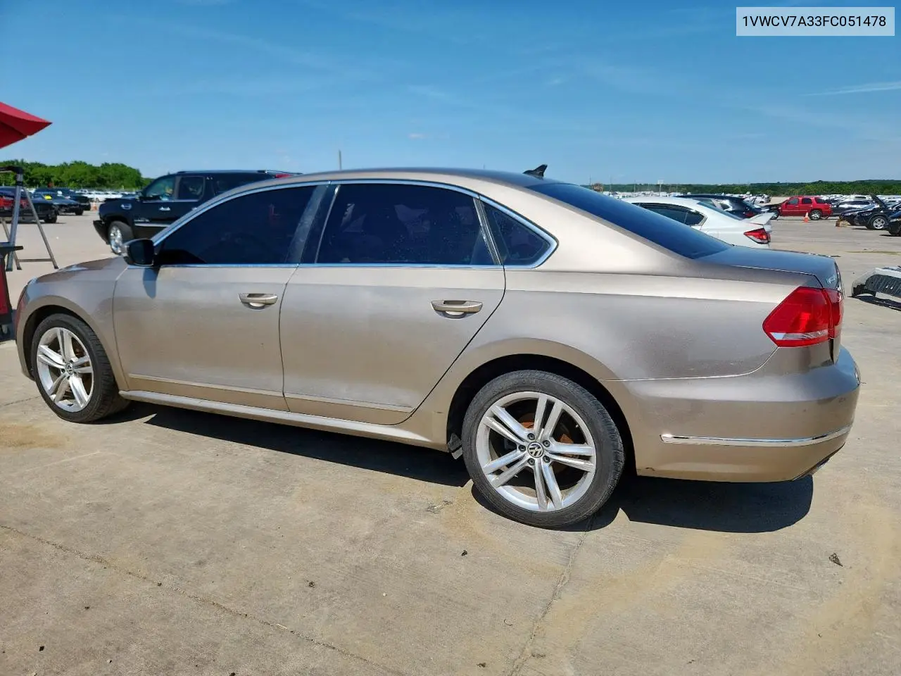 2015 Volkswagen Passat Sel VIN: 1VWCV7A33FC051478 Lot: 58621395