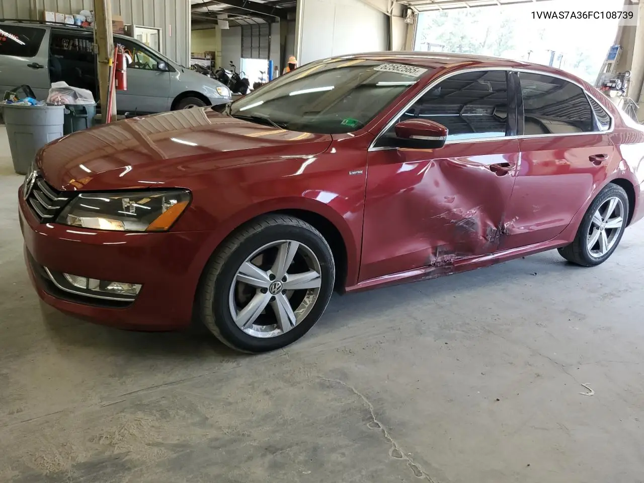 2015 Volkswagen Passat S VIN: 1VWAS7A36FC108739 Lot: 62582565