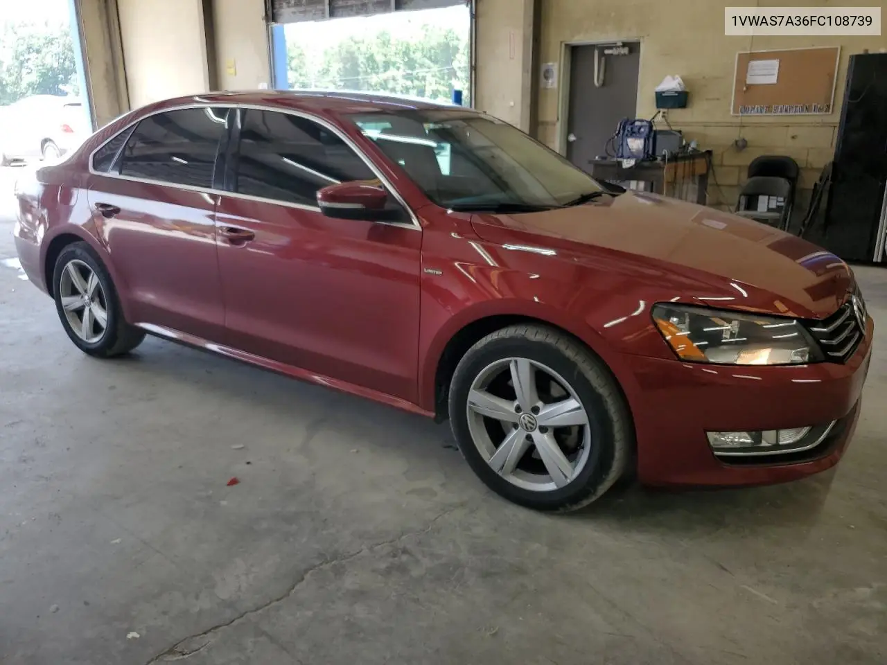 2015 Volkswagen Passat S VIN: 1VWAS7A36FC108739 Lot: 62582565