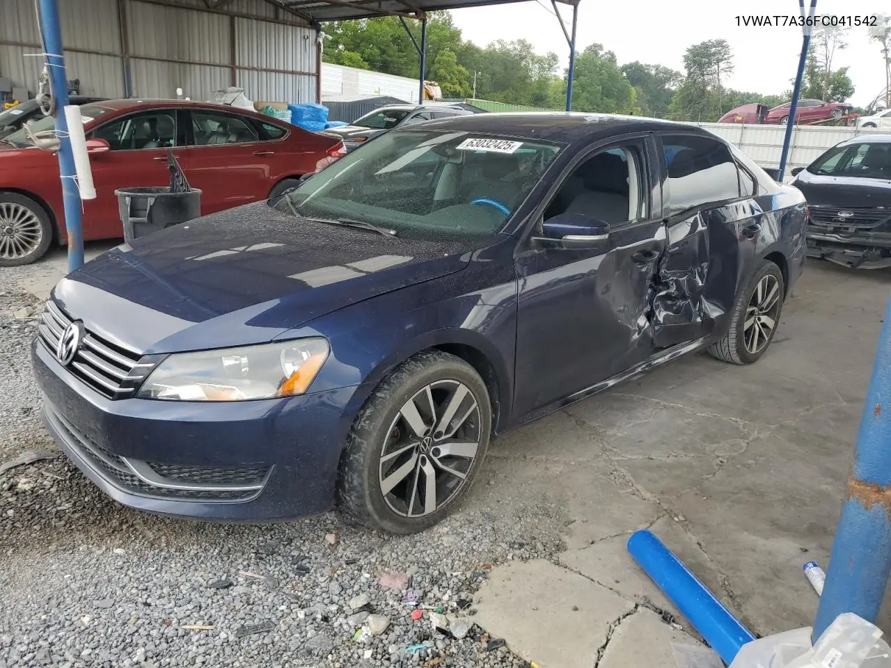 2015 Volkswagen Passat S VIN: 1VWAT7A36FC041542 Lot: 63032425