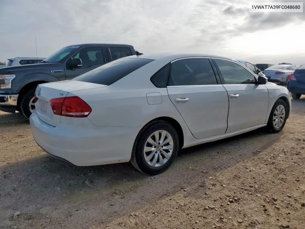 2015 Volkswagen Passat S VIN: 1VWAT7A39FC048680 Lot: 63153965