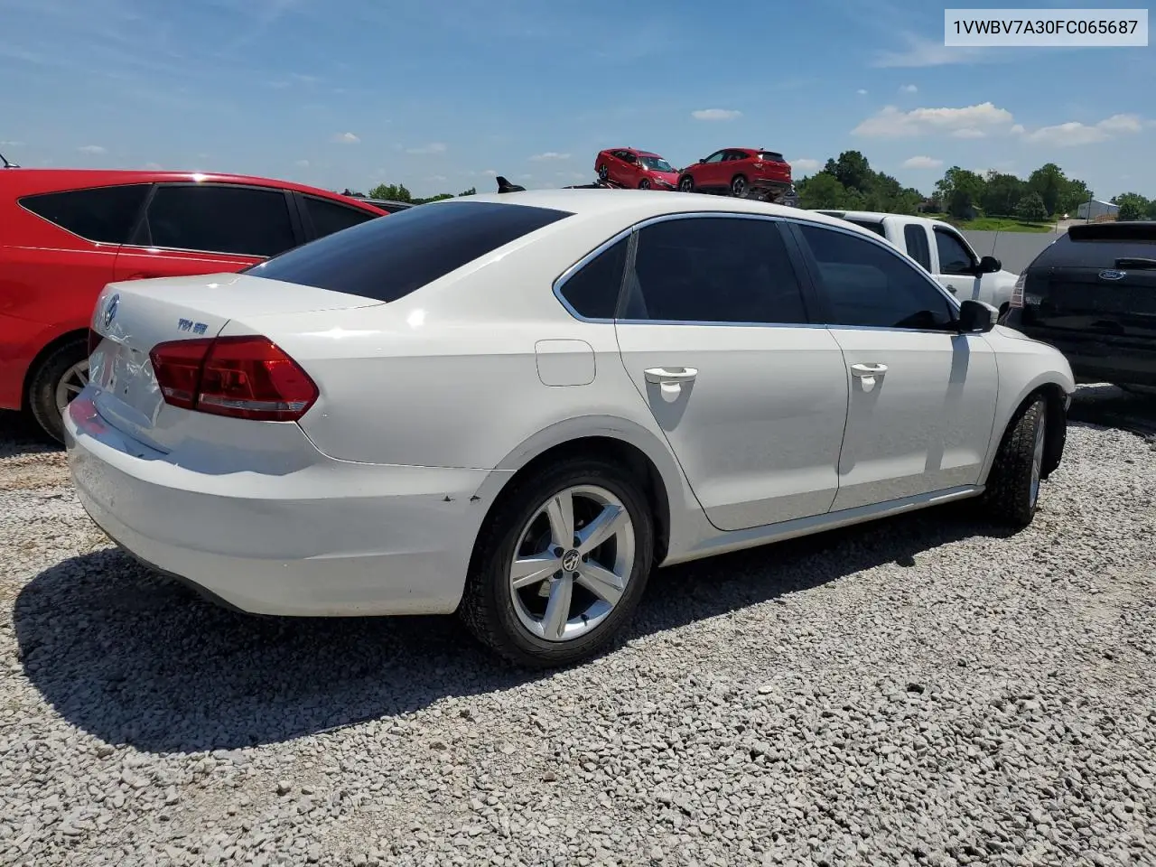 2015 Volkswagen Passat Se VIN: 1VWBV7A30FC065687 Lot: 63218375