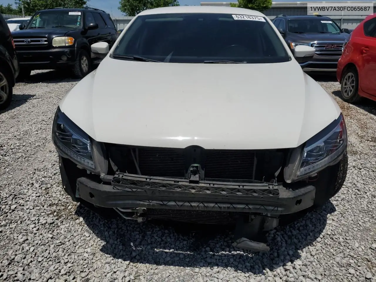 2015 Volkswagen Passat Se VIN: 1VWBV7A30FC065687 Lot: 63218375