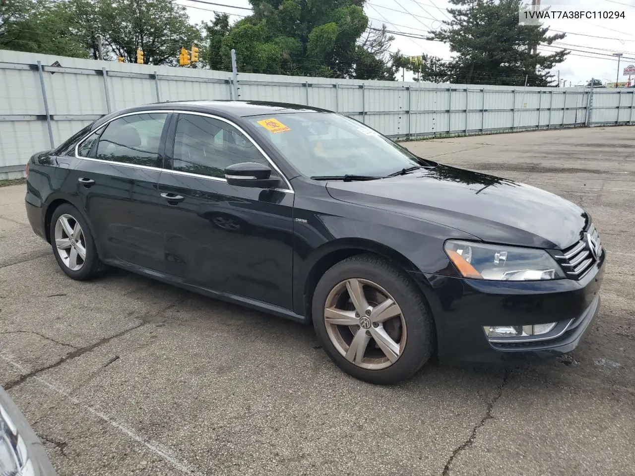 2015 Volkswagen Passat S VIN: 1VWAT7A38FC110294 Lot: 63344235