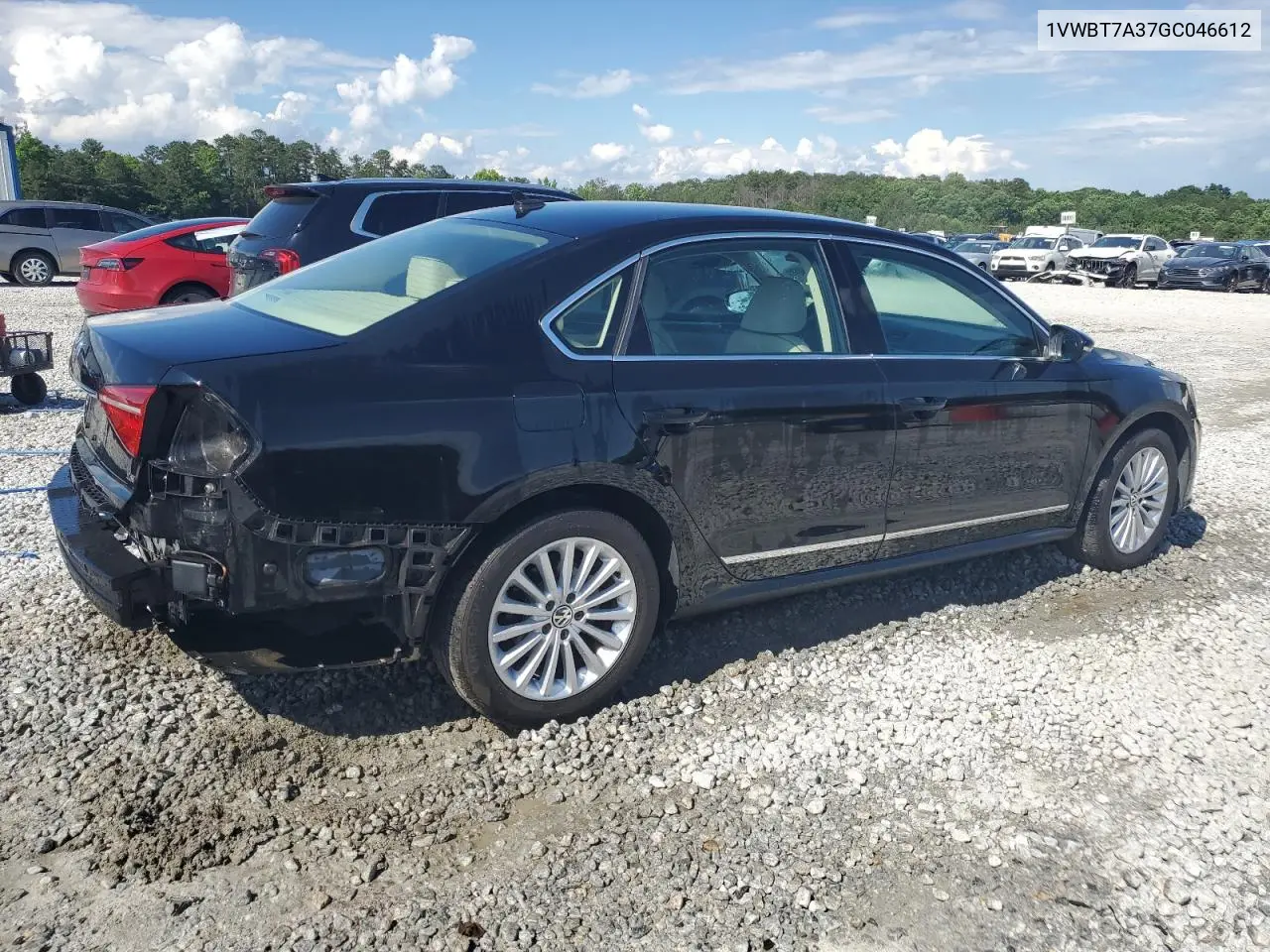 2016 Volkswagen Passat Se VIN: 1VWBT7A37GC046612 Lot: 56742675