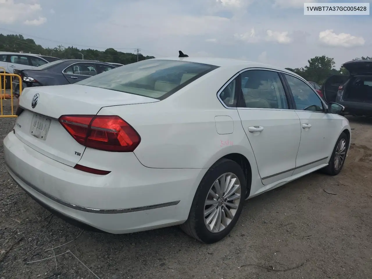 2016 Volkswagen Passat Se VIN: 1VWBT7A37GC005428 Lot: 62476035