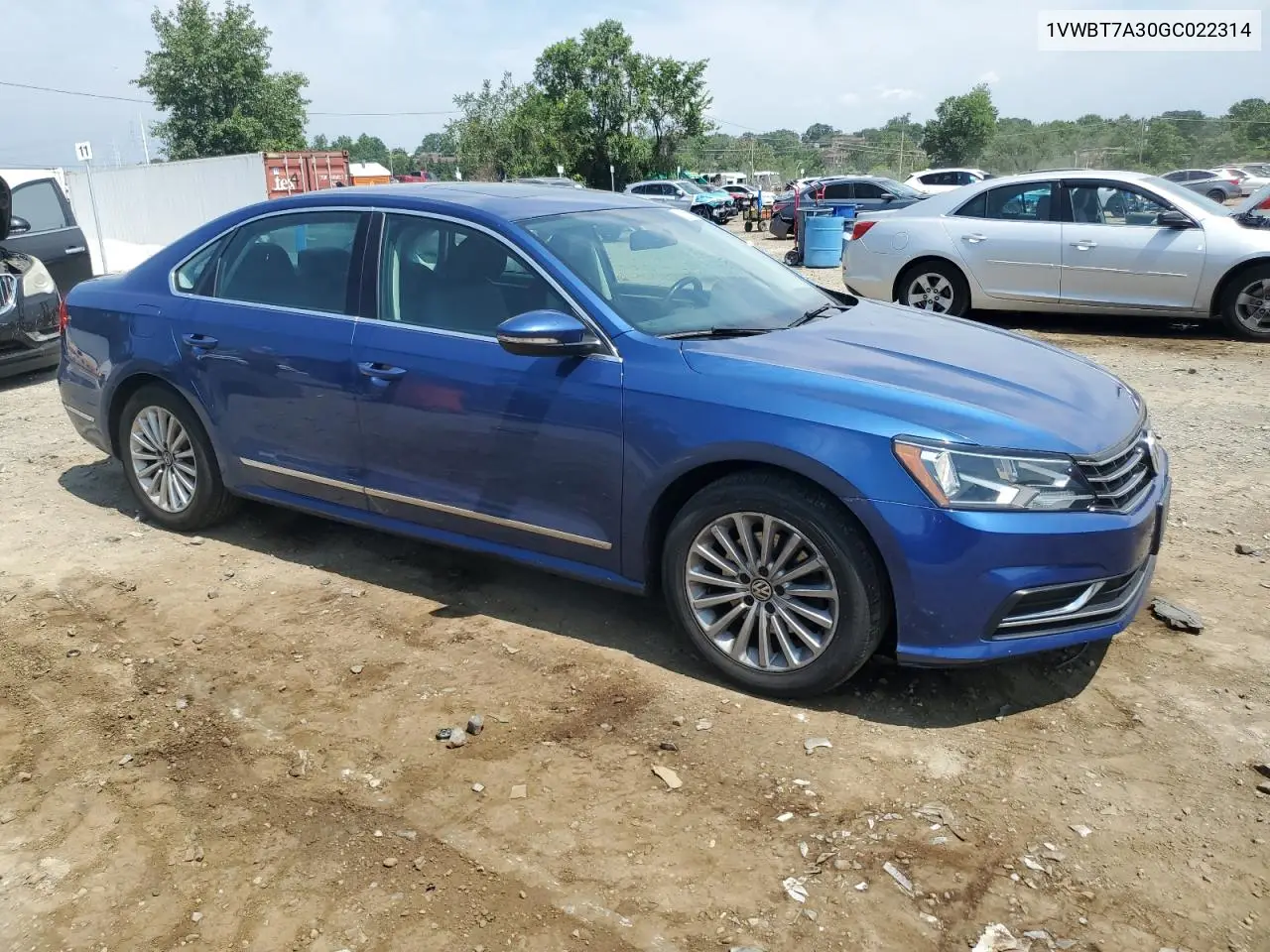 2016 Volkswagen Passat Se VIN: 1VWBT7A30GC022314 Lot: 63062275