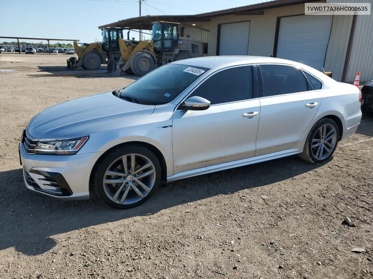 2017 Volkswagen Passat R-Line VIN: 1VWDT7A36HC000635 Lot: 52040835