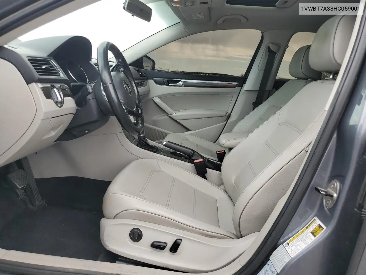 2017 Volkswagen Passat Se VIN: 1VWBT7A38HC059001 Lot: 54264535