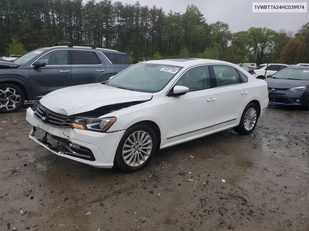 2017 Volkswagen Passat Se VIN: 1VWBT7A34HC039974 Lot: 56467785