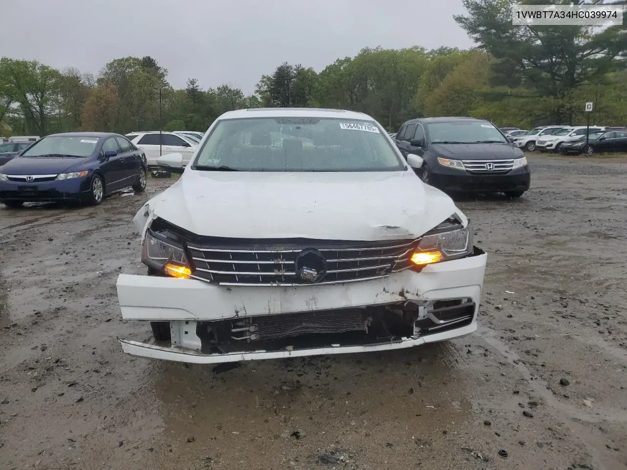 2017 Volkswagen Passat Se VIN: 1VWBT7A34HC039974 Lot: 56467785