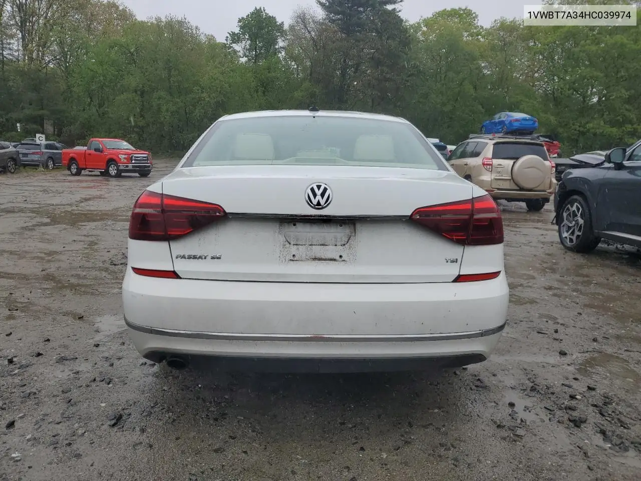 2017 Volkswagen Passat Se VIN: 1VWBT7A34HC039974 Lot: 56467785