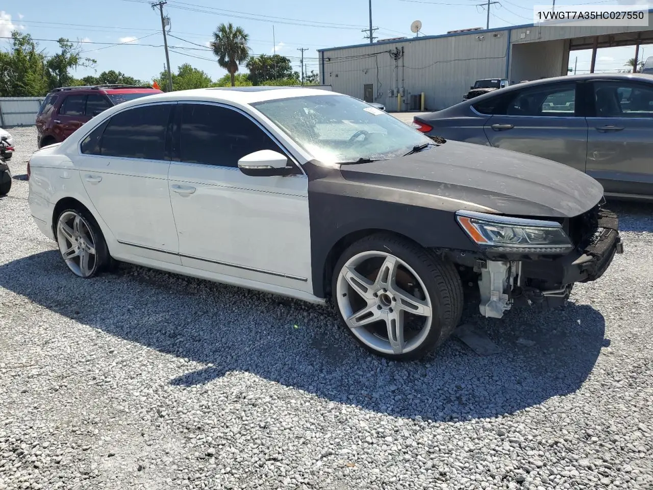 2017 Volkswagen Passat Se VIN: 1VWGT7A35HC027550 Lot: 56913715