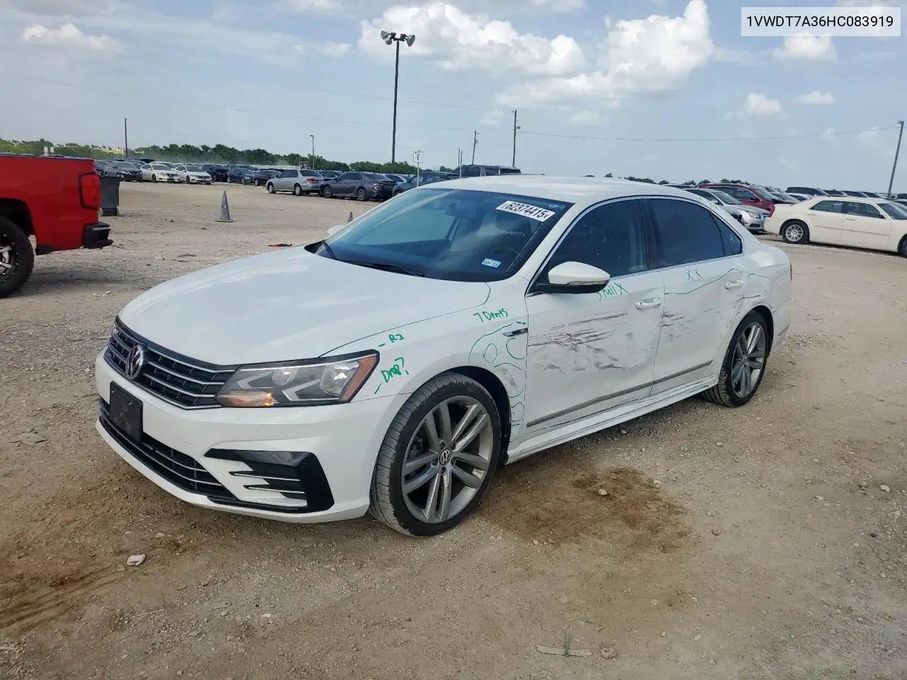 2017 Volkswagen Passat R-Line VIN: 1VWDT7A36HC083919 Lot: 62374415