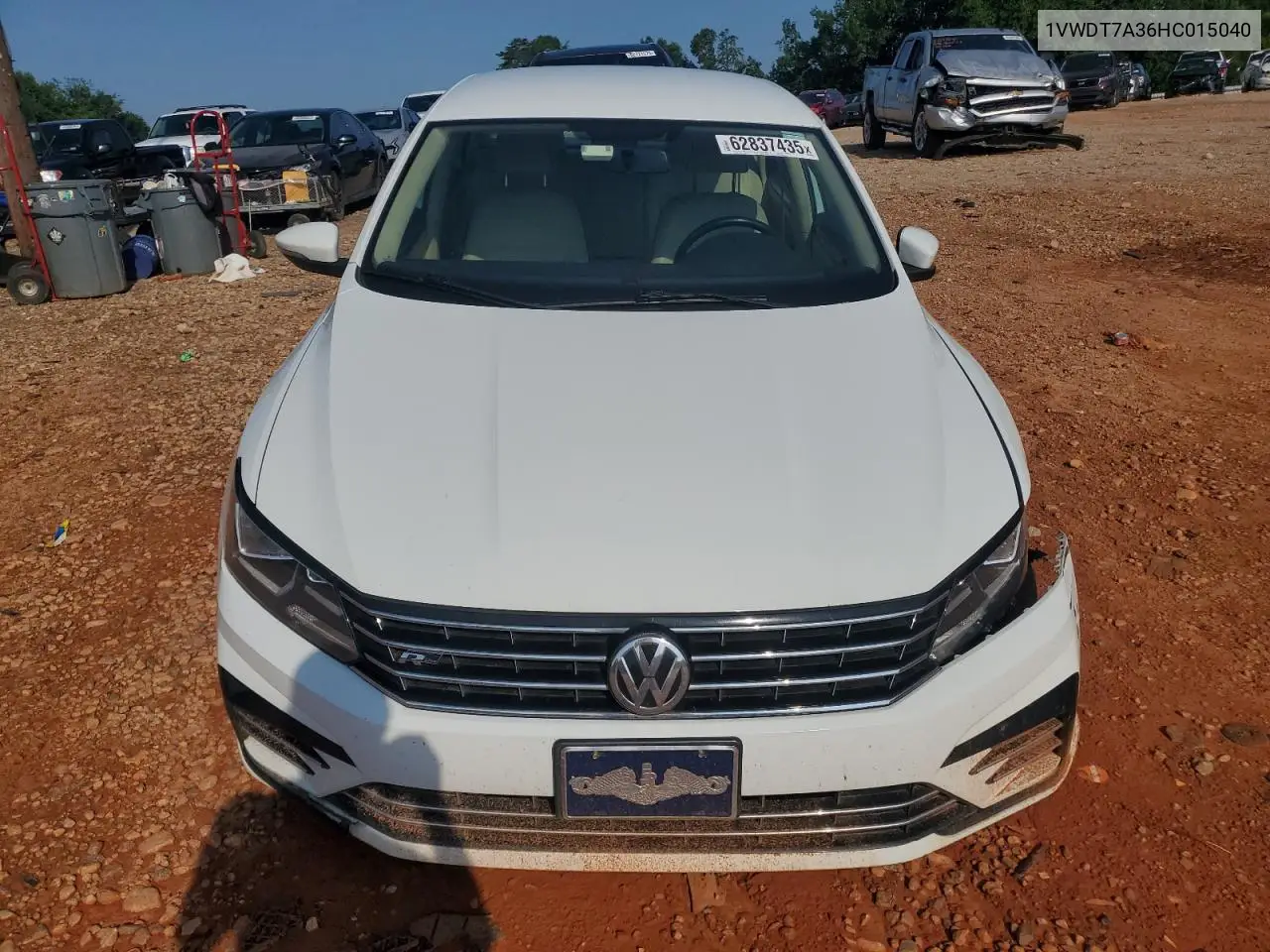 2017 Volkswagen Passat R-Line VIN: 1VWDT7A36HC015040 Lot: 62837435